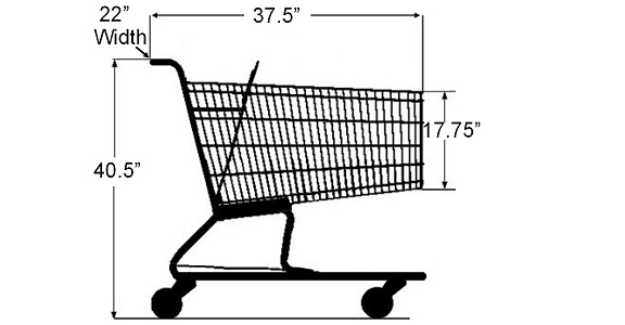 Large Size Metal Shopping Cart