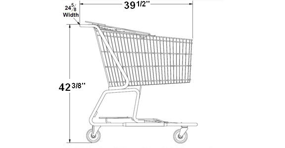 Regular Size Metal Shopping Cart