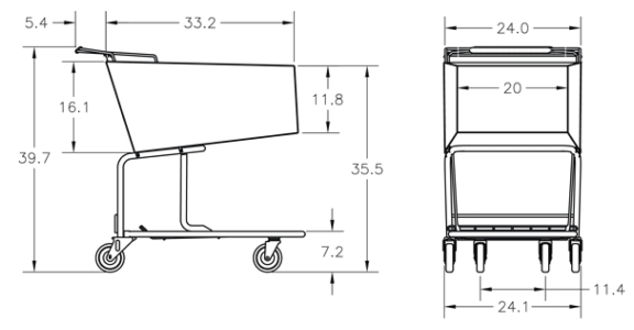 Standard Size Metal Shopping Cart